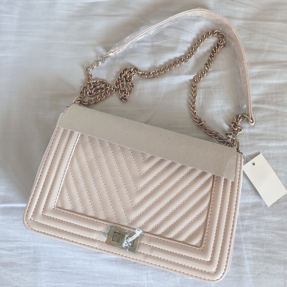NWT Boy Bag Style Crossbody/Shoulder Bag - Nude